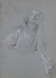 Study of a Madonna Looking Upward by Anthony van Dyck
